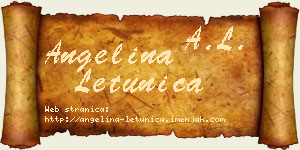 Angelina Letunica vizit kartica